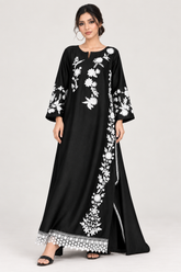 Siyah – Black Sequin Embroidered Kaftan