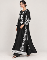 Siyah – Black Sequin Embroidered Kaftan