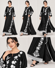 Siyah – Black Sequin Embroidered Kaftan